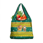 Togo Christmas Grocery Bag African Santa Lion Drummer Gingerbread - African Pride