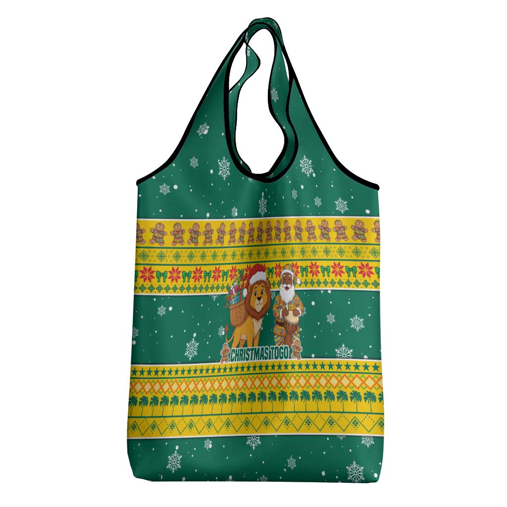 Togo Christmas Grocery Bag African Santa Lion Drummer Gingerbread - African Pride