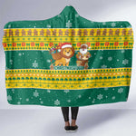Togo Christmas Hooded Blanket African Santa Lion Drummer Gingerbread - African Pride