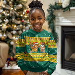 Togo Christmas Kid Ugly Christmas Sweater African Santa Lion Drummer Gingerbread - African Pride
