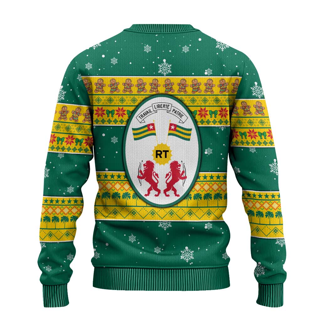 Togo Christmas Ugly Christmas Sweater African Santa Lion Drummer Gingerbread - African Pride