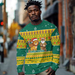 Togo Christmas Long Sleeve Shirt African Santa Lion Drummer Gingerbread - African Pride