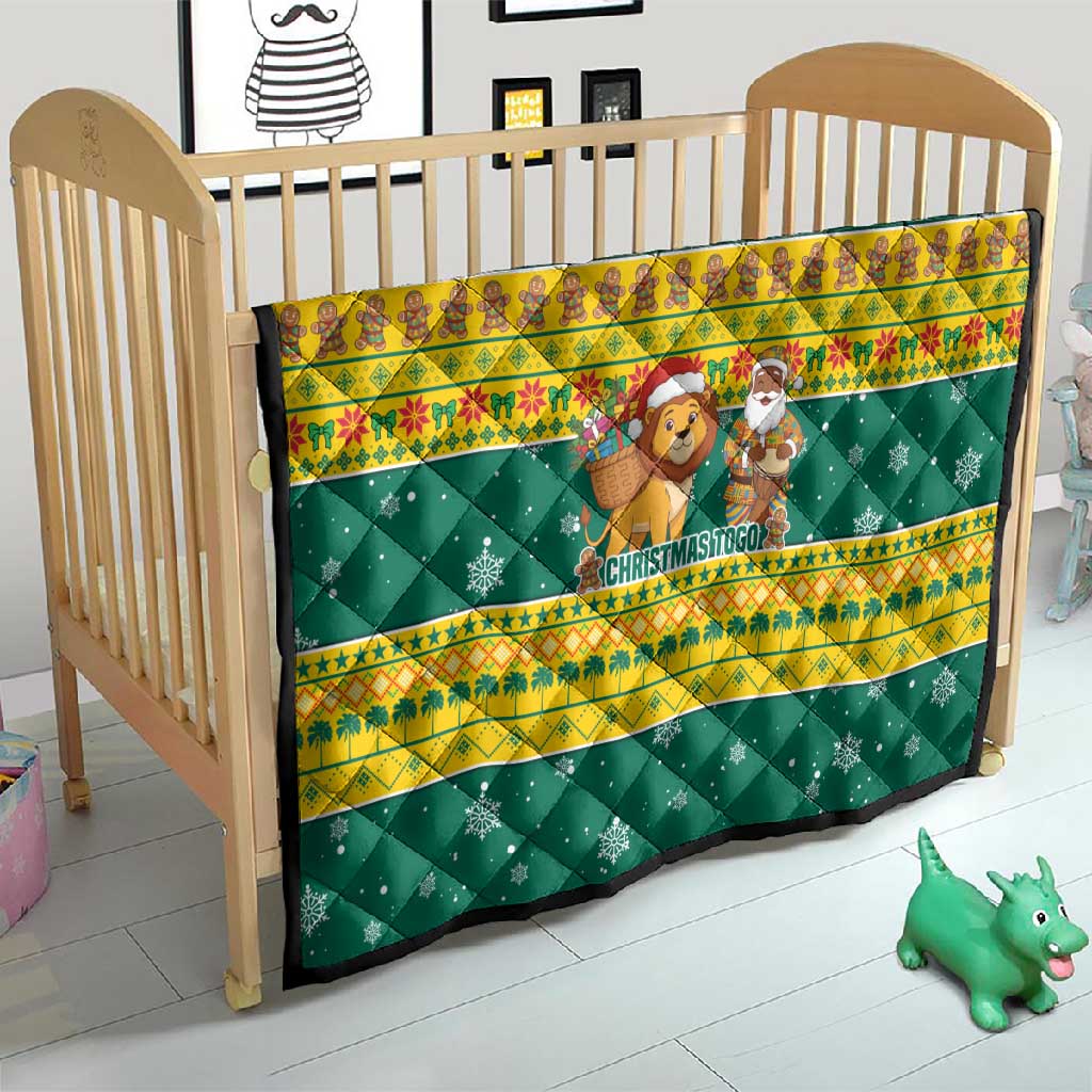 Togo Christmas Quilt African Santa Lion Drummer Gingerbread - African Pride