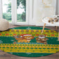 Togo Christmas Round Carpet African Santa Lion Drummer Gingerbread - African Pride