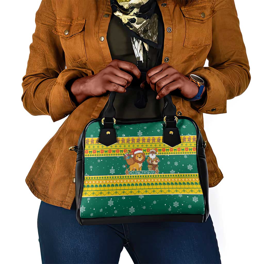 Togo Christmas Shoulder Handbag African Santa Lion Drummer Gingerbread - African Pride