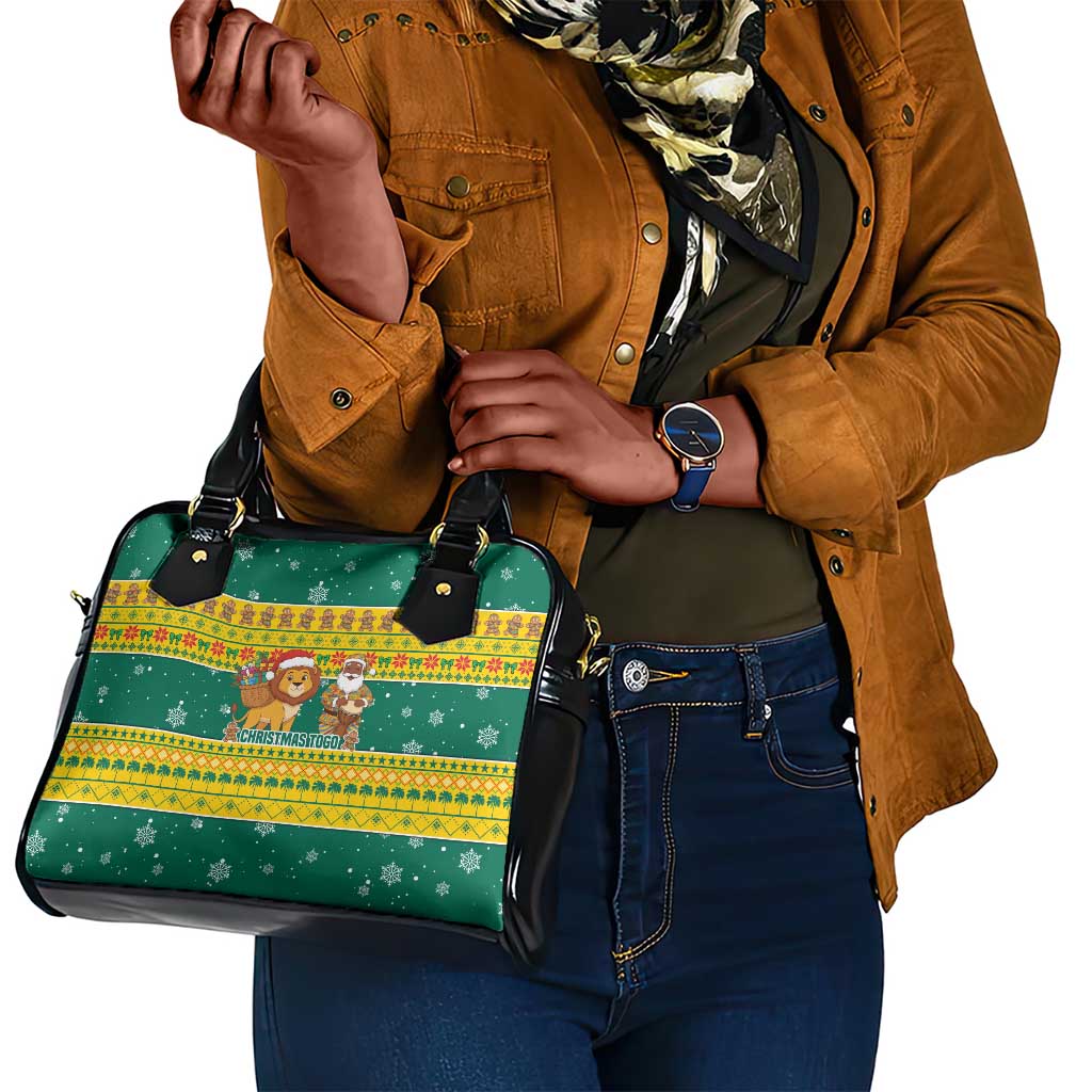 Togo Christmas Shoulder Handbag African Santa Lion Drummer Gingerbread - African Pride
