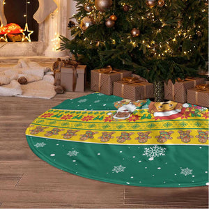 Togo Christmas Tree Skirt African Santa Lion Drummer Gingerbread - African Pride