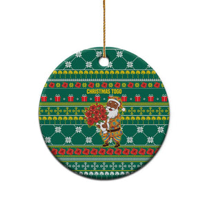 Togo Christmas Ceramic Ornament African Santa Poinsettia Flower Tree Gifts - African Pride