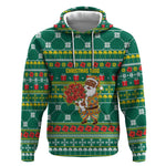 Togo Christmas Hoodie African Santa Poinsettia Flower Tree Gifts - African Pride