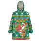 Togo Christmas Kid Wearable Blanket Hoodie African Santa Poinsettia Flower Tree Gifts - African Pride