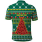 Togo Christmas Polo Shirt African Santa Poinsettia Flower Tree Gifts - African Pride