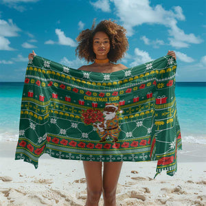 Togo Christmas Sarong African Santa Poinsettia Flower Tree Gifts - African Pride