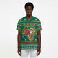 Togo Christmas Scrub Top African Santa Poinsettia Flower Tree Gifts - African Pride