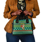 Togo Christmas Shoulder Handbag African Santa Poinsettia Flower Tree Gifts - African Pride