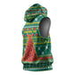 Togo Christmas Sleeveless Hoodie African Santa Poinsettia Flower Tree Gifts - African Pride