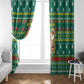 Togo Christmas Window Curtain African Santa Poinsettia Flower Tree Gifts - African Pride