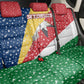 Seychelles Christmas Back Car Seat Cover Flag Colors Tropical Bird Motif and National Coat of Arms - African Pride