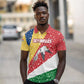 Seychelles Christmas Polo Shirt Flag Colors Tropical Bird Motif and National Coat of Arms - African Pride