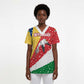 Seychelles Christmas Scrub Top Flag Colors Tropical Bird Motif and National Coat of Arms - African Pride