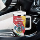 Seychelles Christmas Tumbler With Handle Flag Colors Tropical Bird Motif and National Coat of Arms - African Pride