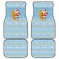 Seychelles Christmas Car Mats Ocean Blue Marlin Fish Artwork and Surfing Santa Motif - African Pride
