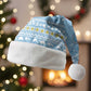 Seychelles Christmas Santa Hat Ocean Blue Marlin Fish Artwork and Surfing Santa Motif - African Pride
