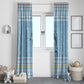 Seychelles Christmas Window Curtain Ocean Blue Marlin Fish Artwork and Surfing Santa Motif - African Pride