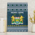 Sierra Leone Christmas Canvas Wall Art Ornamental Coat of Arms and Festive Motif - African Pride