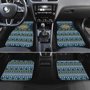 Sierra Leone Christmas Car Mats Ornamental Coat of Arms and Festive Motif - African Pride