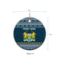 Sierra Leone Christmas Ceramic Ornament Ornamental Coat of Arms and Festive Motif - African Pride