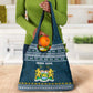 Sierra Leone Christmas Grocery Bag Ornamental Coat of Arms and Festive Motif - African Pride
