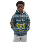 Sierra Leone Christmas Kid Hoodie Ornamental Coat of Arms and Festive Motif - African Pride