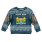 Sierra Leone Christmas Kid Ugly Christmas Sweater Ornamental Coat of Arms and Festive Motif - African Pride