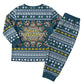 Sierra Leone Christmas Pajama Set Ornamental Coat of Arms and Festive Motif - African Pride