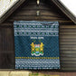 Sierra Leone Christmas Quilt Ornamental Coat of Arms and Festive Motif - African Pride