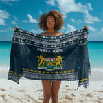 Sierra Leone Christmas Sarong Ornamental Coat of Arms and Festive Motif - African Pride