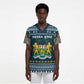 Sierra Leone Christmas Scrub Top Ornamental Coat of Arms and Festive Motif - African Pride