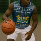Sierra Leone Christmas Sleeveless Zip Hoodie Ornamental Coat of Arms and Festive Motif - African Pride