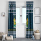 Sierra Leone Christmas Window Curtain Ornamental Coat of Arms and Festive Motif - African Pride