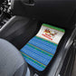 Sierra Leone Christmas Car Mats Festive Pattern Golden Lion Emblem and Santa Sleigh - African Pride
