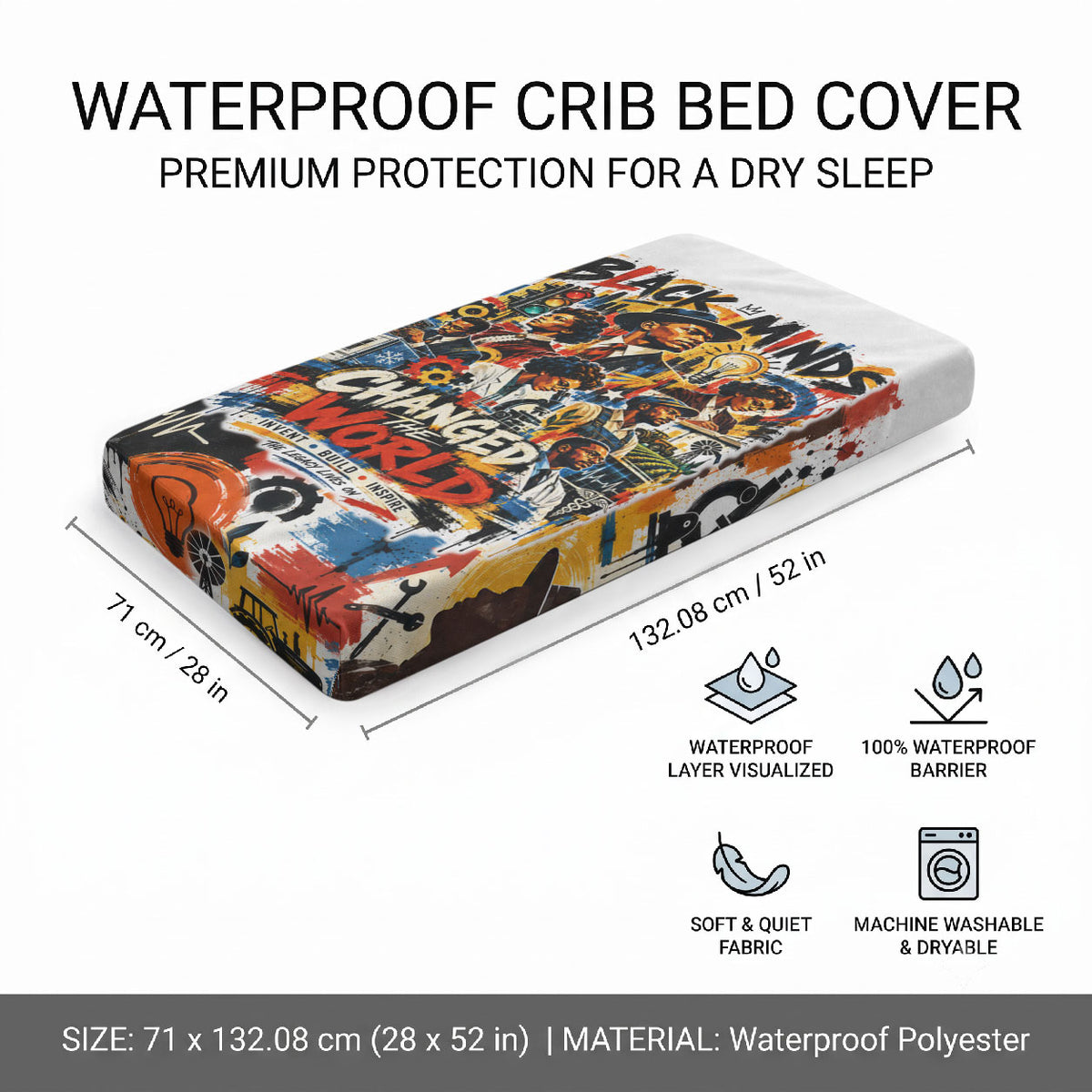 Black Inventors Baby Bed Cover African American Inventions - Vintage Artistic Innovation Legacy