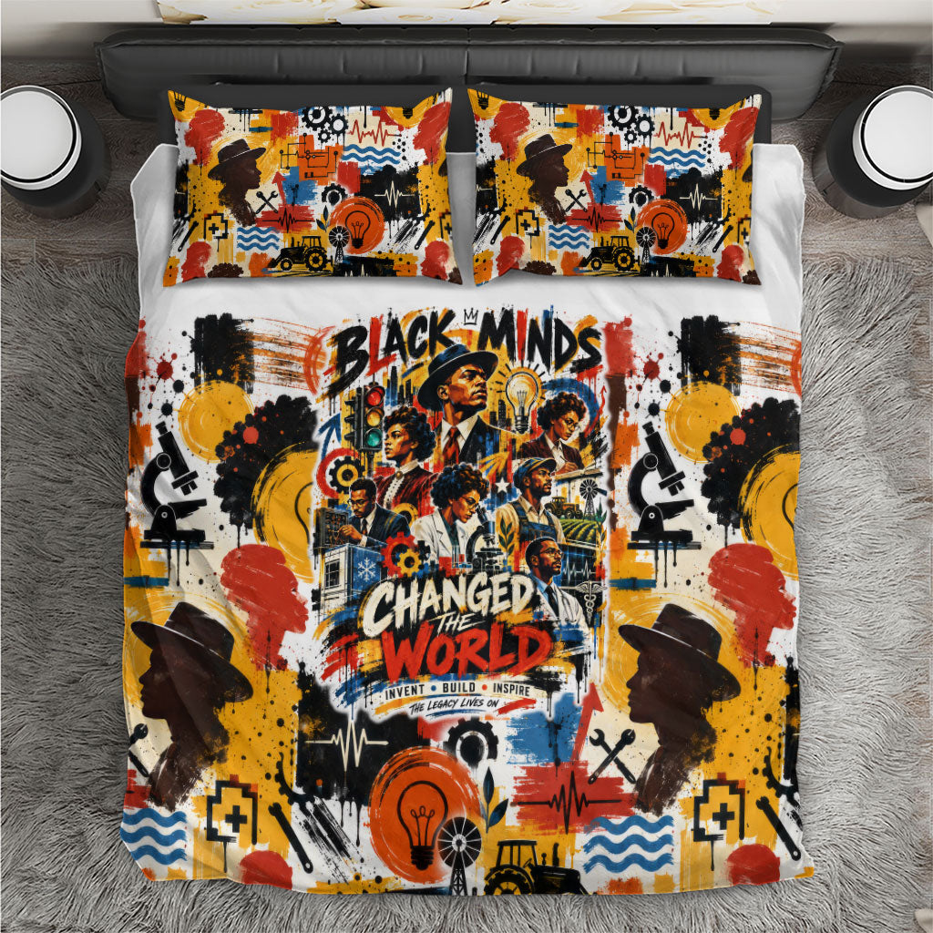 Black Inventors Bedding Set African American Inventions - Vintage Artistic Innovation Legacy