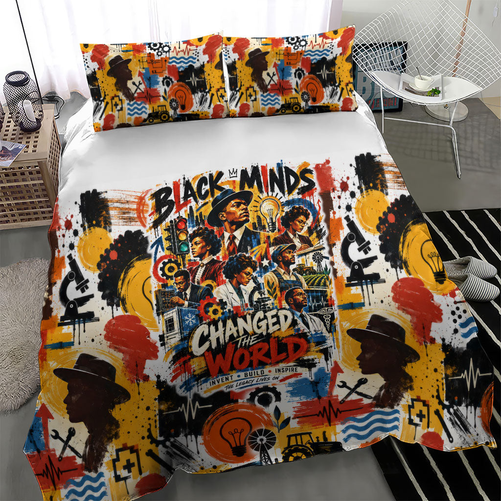 Black Inventors Bedding Set African American Inventions - Vintage Artistic Innovation Legacy