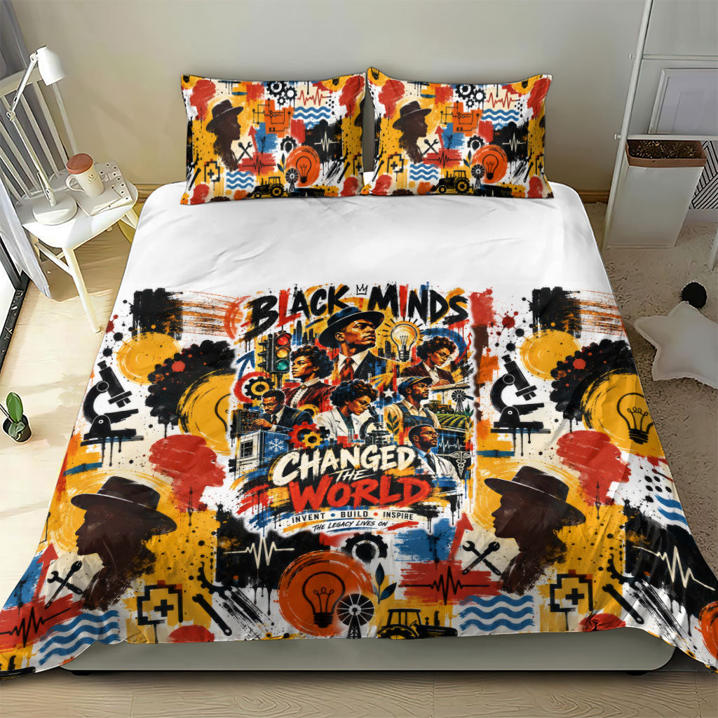 Black Inventors Bedding Set African American Inventions - Vintage Artistic Innovation Legacy