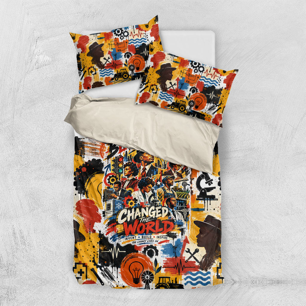 Black Inventors Bedding Set African American Inventions - Vintage Artistic Innovation Legacy