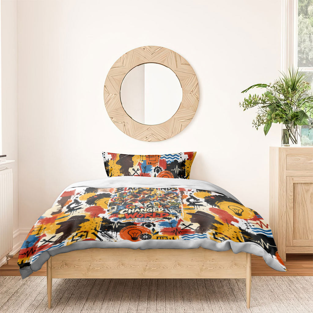 Black Inventors Bedding Set African American Inventions - Vintage Artistic Innovation Legacy