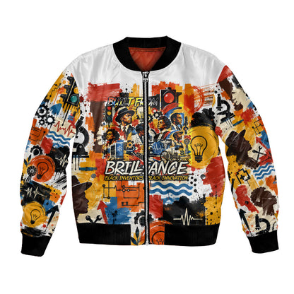 Black Inventors Bomber Jacket African American Inventions - Vintage Artistic Innovation Legacy
