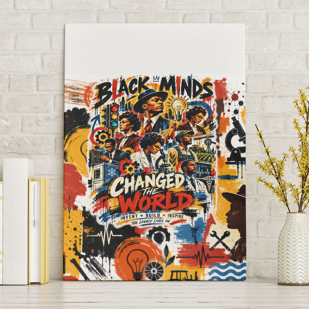 Black Inventors Canvas Wall Art African American Inventions - Vintage Artistic Innovation Legacy