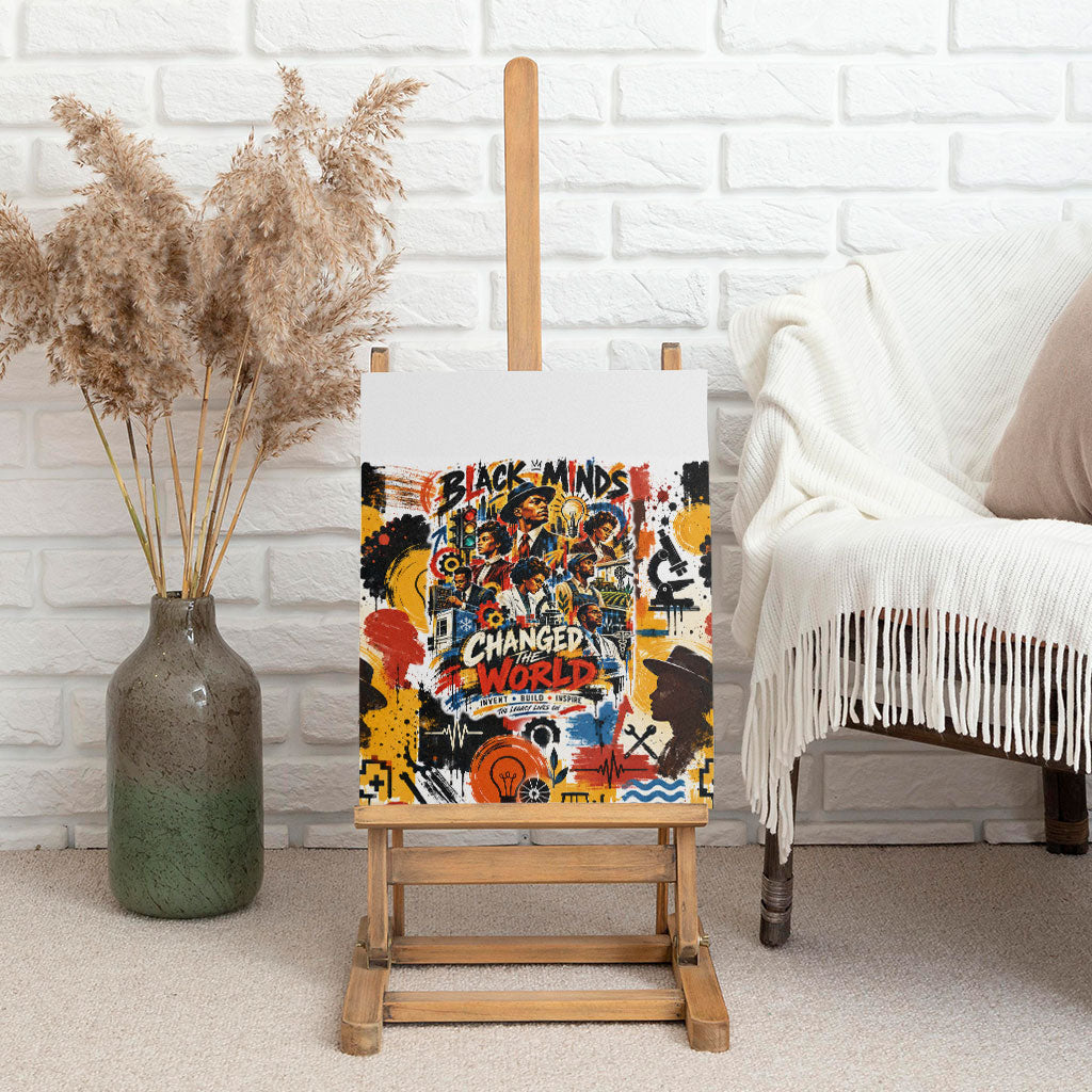 Black Inventors Canvas Wall Art African American Inventions - Vintage Artistic Innovation Legacy