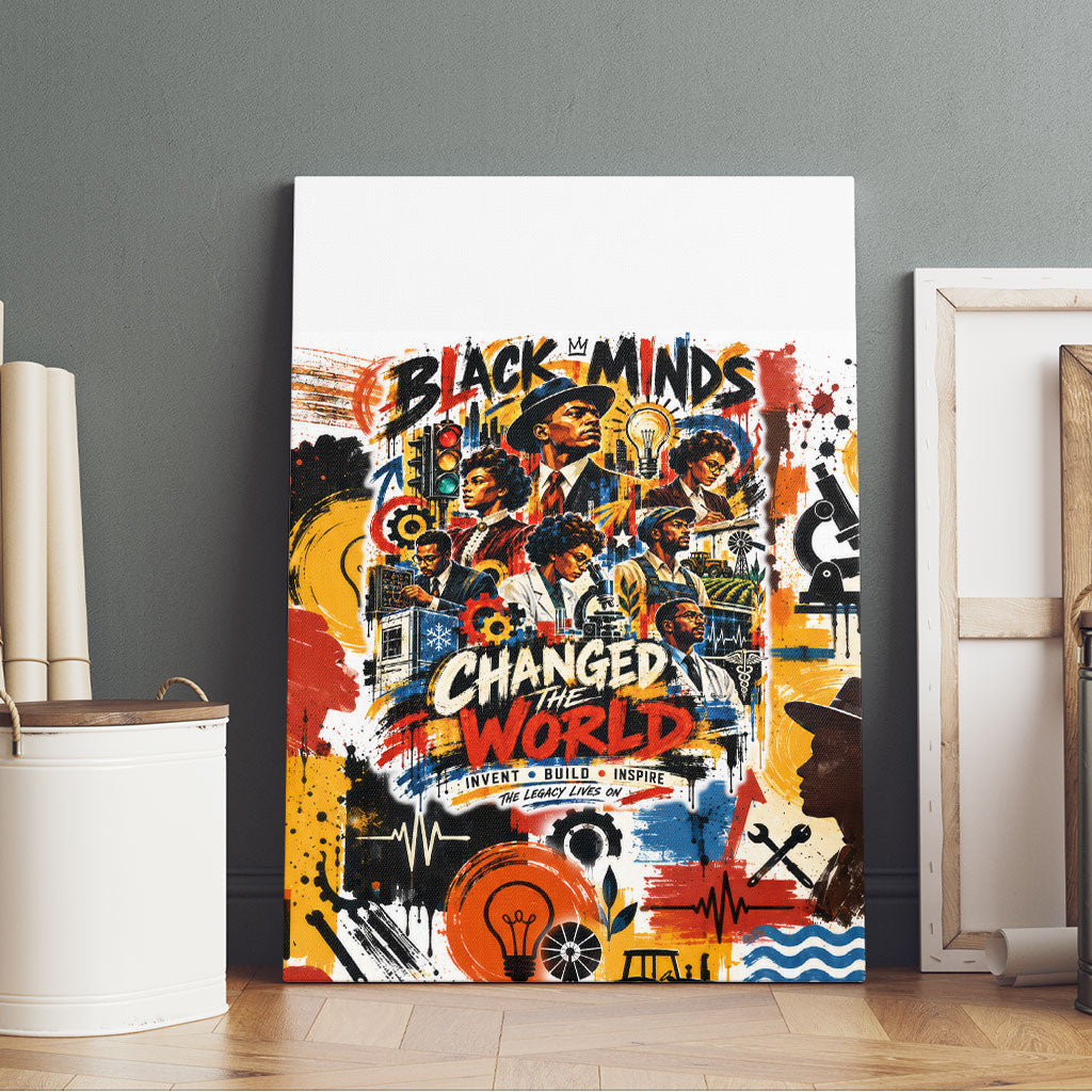 Black Inventors Canvas Wall Art African American Inventions - Vintage Artistic Innovation Legacy
